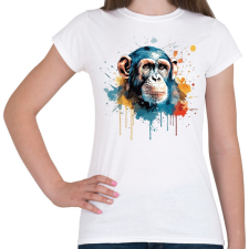 PRINTFASHION majom  - Női póló - Fehér női póló