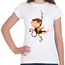 PRINTFASHION Majom - Női póló - Fehér női póló
