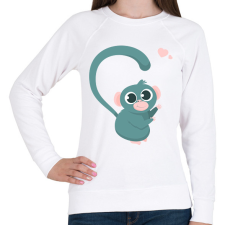 PRINTFASHION Majom szív - férfi - Női pulóver - Fehér női pulóver, kardigán