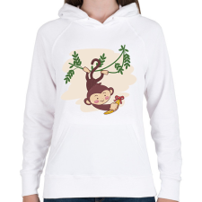 PRINTFASHION Majomfiú - Női kapucnis pulóver - Fehér női pulóver, kardigán