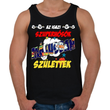 PRINTFASHION Májusban született szuperhős - Férfi atléta - Fekete atléta, trikó