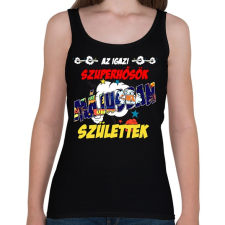 PRINTFASHION Májusban született szuperhős - Női atléta - Fekete női trikó