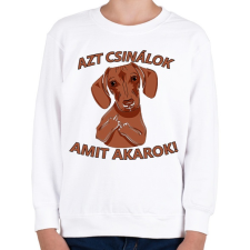 PRINTFASHION Makacs Tacskó - Gyerek pulóver - Fehér gyerek pulóver, kardigán