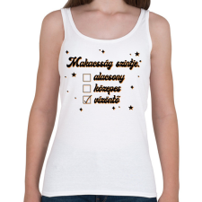 PRINTFASHION Makacsság szintje - Női atléta - Fehér női trikó