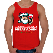 PRINTFASHION MAKE CHRISTMAS GREAT AGAIN 2 - Férfi atléta - Piros atléta, trikó