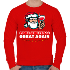 PRINTFASHION MAKE CHRISTMAS GREAT AGAIN 2 - Férfi pulóver - Piros