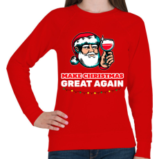 PRINTFASHION MAKE CHRISTMAS GREAT AGAIN 2 - Női pulóver - Piros