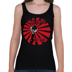 PRINTFASHION Make Coffee Not War - Női atléta - Fekete