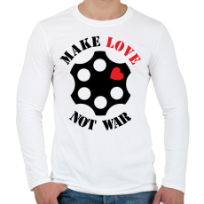 PRINTFASHION make love not war - Férfi hosszú ujjú póló - Fehér