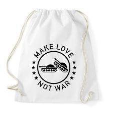 PRINTFASHION Make love, not war - Sportzsák, Tornazsák - Fehér tornazsák