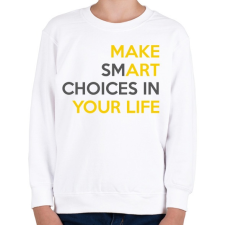 PRINTFASHION MAKE smART - Gyerek pulóver - Fehér gyerek pulóver, kardigán