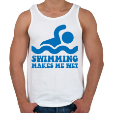 PRINTFASHION Makes me wet - Férfi atléta - Fehér