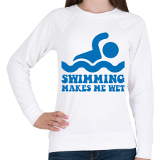 PRINTFASHION Makes me wet - Női pulóver - Fehér női pulóver, kardigán