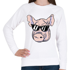PRINTFASHION Malac - Női pulóver - Fehér női pulóver, kardigán