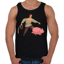 PRINTFASHION Malacfogó - Férfi atléta - Fekete atléta, trikó