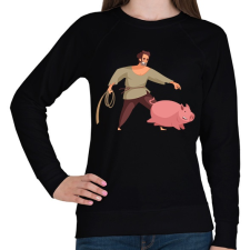 PRINTFASHION Malacfogó - Női pulóver - Fekete női pulóver, kardigán