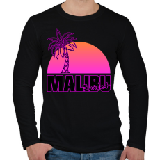 PRINTFASHION Malibu - Férfi hosszú ujjú póló - Fekete
