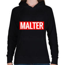 PRINTFASHION malter - Női kapucnis pulóver - Fekete női pulóver, kardigán