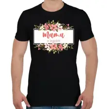 PRINTFASHION Mama a legjobb! - Virágos - Férfi póló - Fekete férfi póló