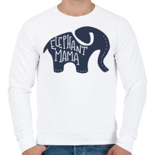 PRINTFASHION Mama elefánt - Férfi pulóver - Fehér férfi pulóver, kardigán