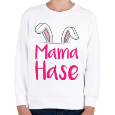 PRINTFASHION Mama Hase - Gyerek pulóver - Fehér gyerek pulóver, kardigán