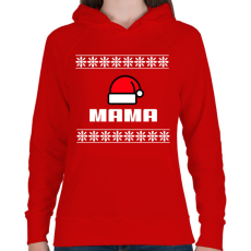 PRINTFASHION MAMA - Női kapucnis pulóver - Piros