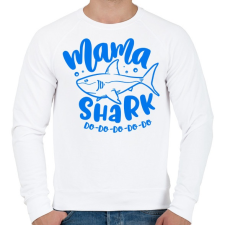 PRINTFASHION Mama shark do do do - Férfi pulóver - Fehér férfi pulóver, kardigán