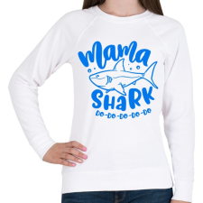 PRINTFASHION Mama shark do do do - Női pulóver - Fehér női pulóver, kardigán