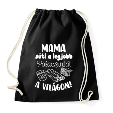 PRINTFASHION Mama süti a legjobb palacsintát a világon! - Sportzsák, Tornazsák - Fekete tornazsák
