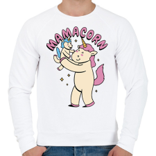 PRINTFASHION Mama unikornis - Férfi pulóver - Fehér férfi pulóver, kardigán