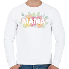 PRINTFASHION Mama virágokkal - Férfi pulóver - Fehér férfi pulóver, kardigán