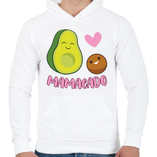 PRINTFASHION Mamacado - Férfi kapucnis pulóver - Fehér