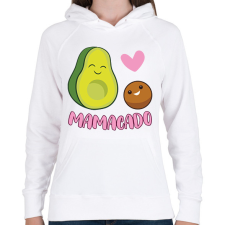 PRINTFASHION Mamacado - Női kapucnis pulóver - Fehér női póló