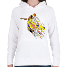 PRINTFASHION Mamba Dunk - Női kapucnis pulóver - Fehér női pulóver, kardigán