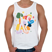 PRINTFASHION Mambo - Férfi atléta - Fehér atléta, trikó