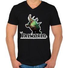 PRINTFASHION Mammorest - palworld - Férfi V-nyakú póló - Fekete férfi póló