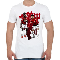 PRINTFASHION Man Utd - Pogba Lingard - Férfi póló - Fehér