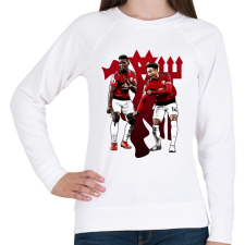 PRINTFASHION Man Utd - Pogba Lingard - Női pulóver - Fehér női pulóver, kardigán