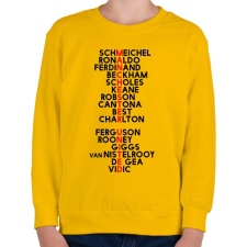 PRINTFASHION Manchester United - Gyerek pulóver - Sárga gyerek pulóver, kardigán