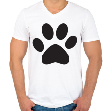 PRINTFASHION Mancs - fekete - Férfi V-nyakú póló - Fehér