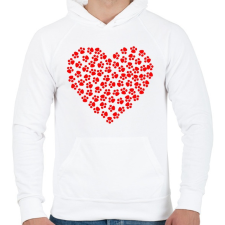 PRINTFASHION Mancs love - Férfi kapucnis pulóver - Fehér férfi pulóver, kardigán