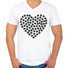 PRINTFASHION Mancs szív - Férfi V-nyakú póló - Fehér férfi póló