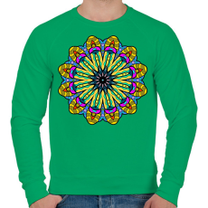 PRINTFASHION Mandala2 - Férfi pulóver - Zöld