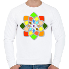 PRINTFASHION Mandala 6 - Férfi pulóver - Fehér