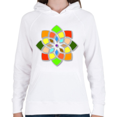 PRINTFASHION Mandala 6 - Női kapucnis pulóver - Fehér