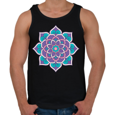 PRINTFASHION Mandala - Férfi atléta - Fekete