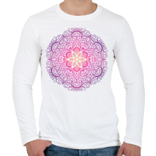 PRINTFASHION Mandala - Férfi hosszú ujjú póló - Fehér férfi póló