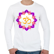 PRINTFASHION Mandala - Férfi hosszú ujjú póló - Fehér