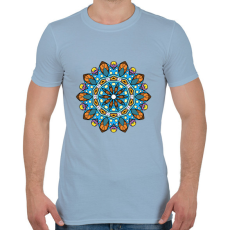 PRINTFASHION mandala - Férfi póló - Világoskék