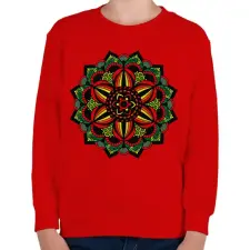 PRINTFASHION Mandala - Gyerek pulóver - Piros gyerek pulóver, kardigán